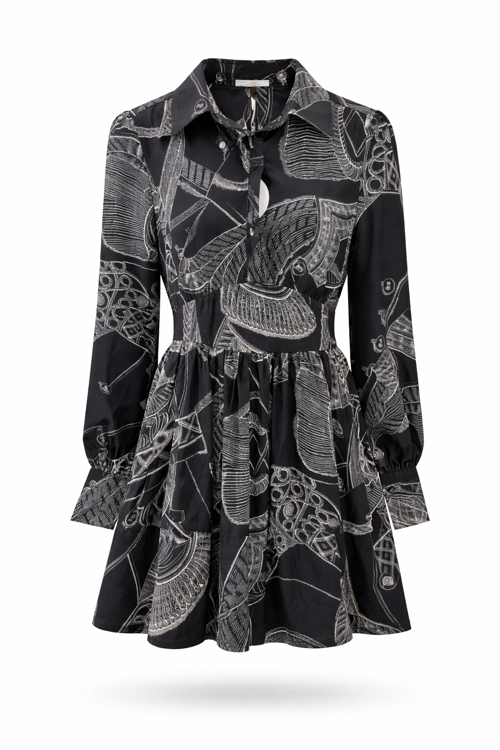Luxxel Silk Print Mini Dress