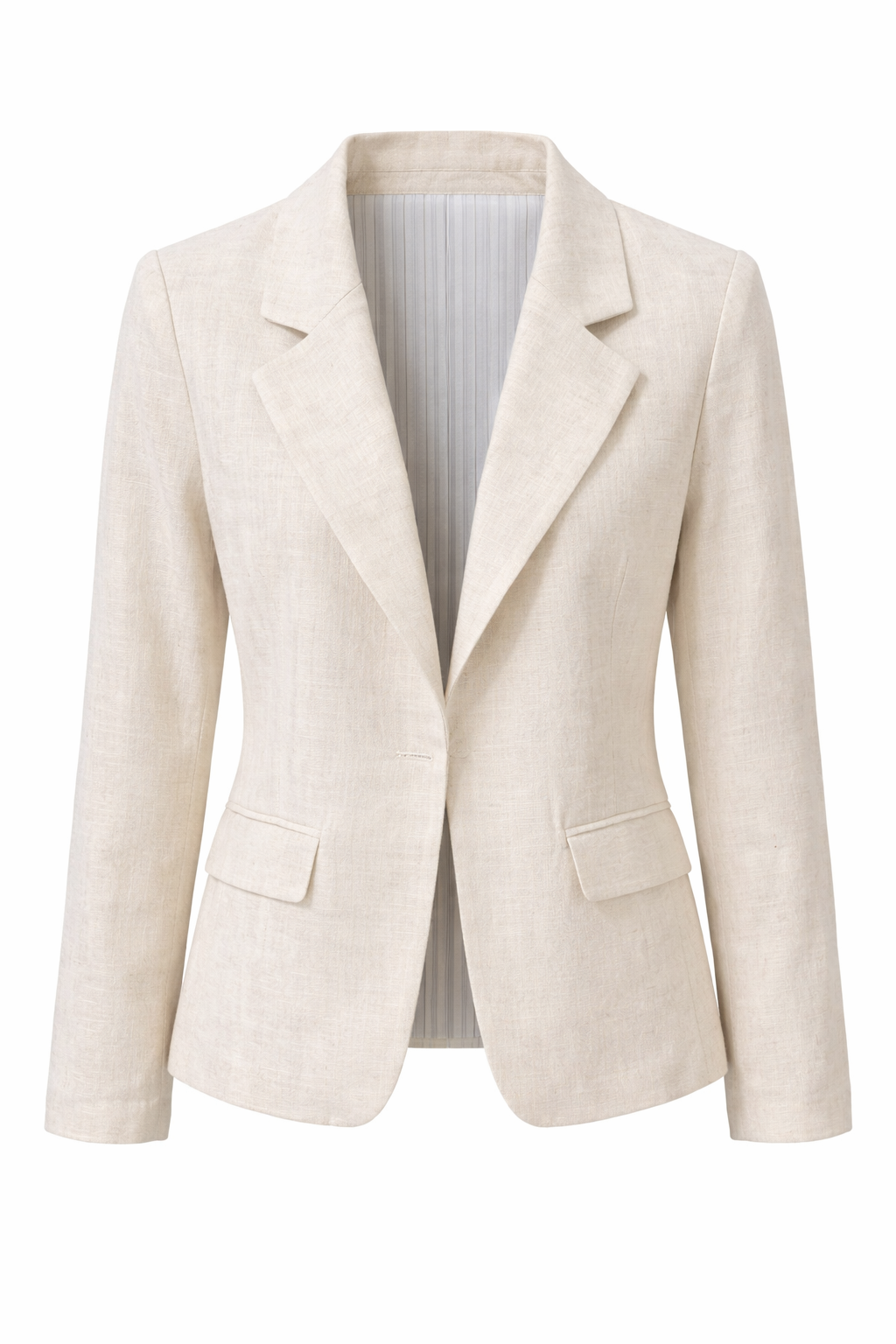 Linen Open Front Blazer