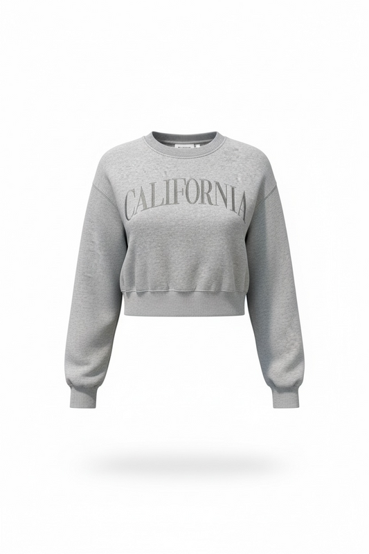 Crop Embroidered Pullover