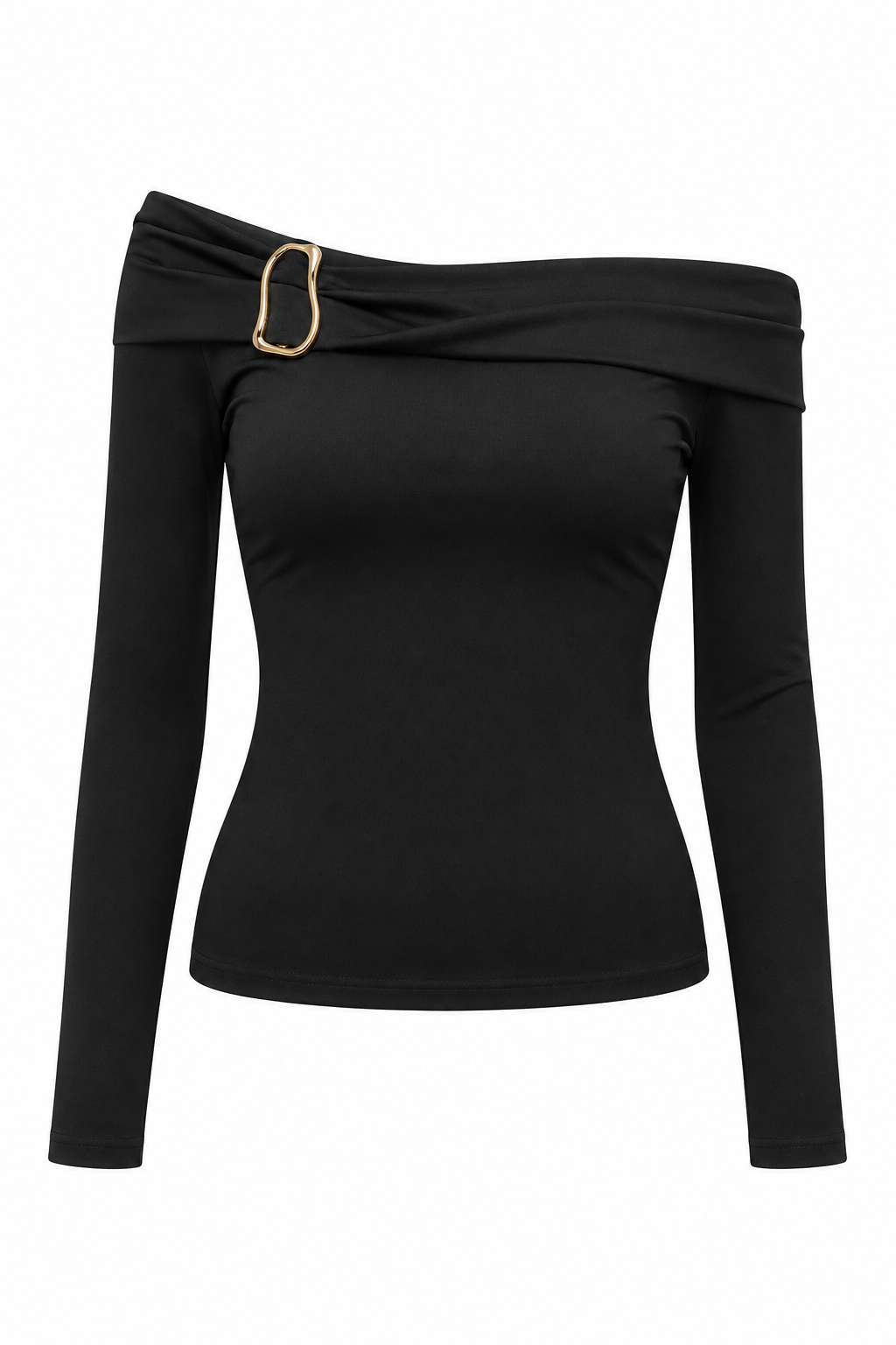Off the Shoulder Gold Accent Top