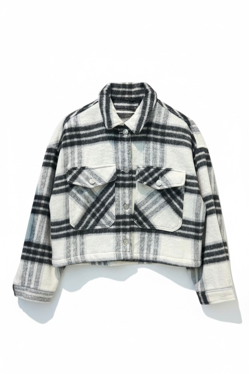 Plaid Cropped Shacket