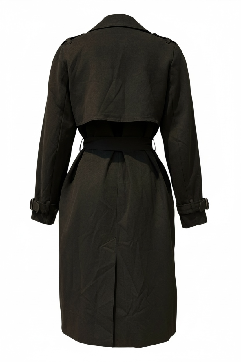 Suede Tie Trench Jacket