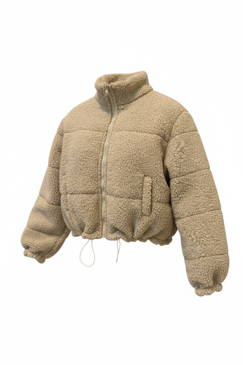 Sherpa Zip Up Adjustable Jacket