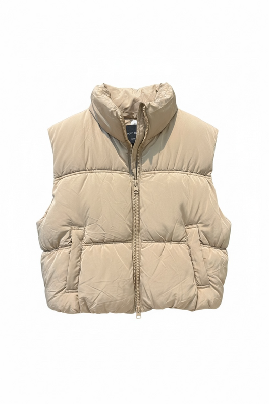 Beige Puff Vest
