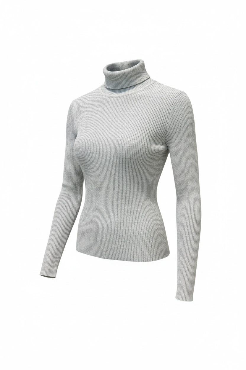 Rib Turtleneck Sweater