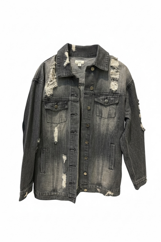 Distressed Jean Jacket