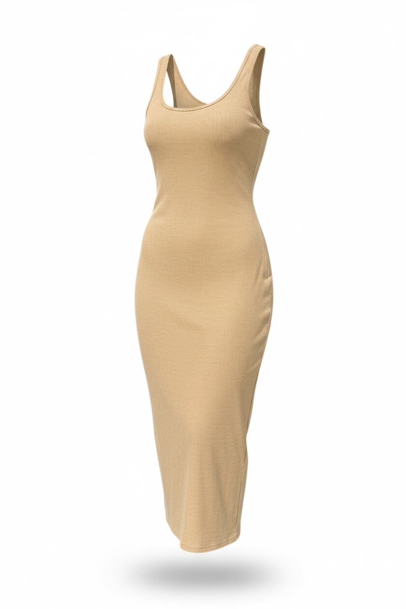 Basic Ribbed Stretch Dress