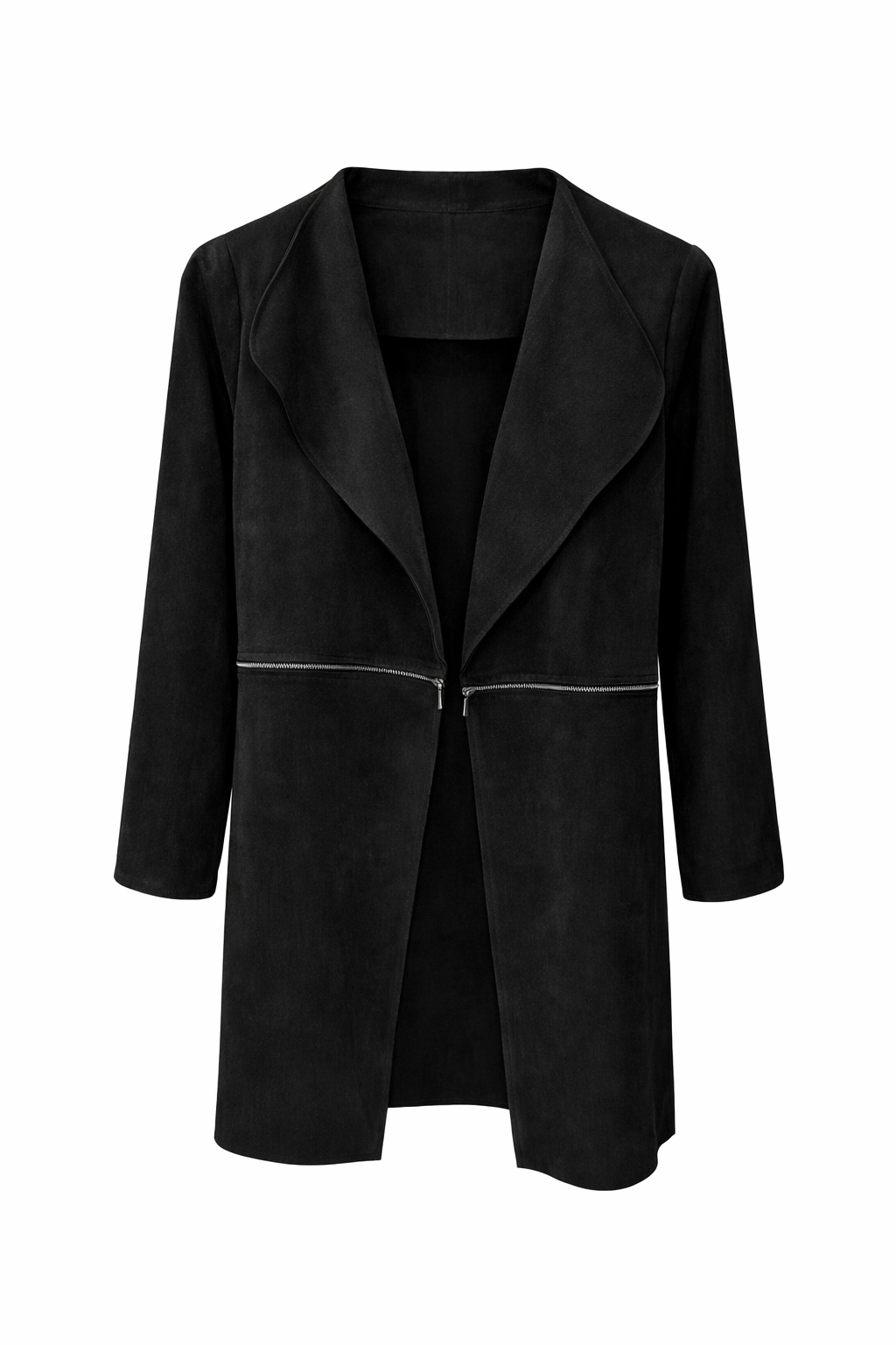 Vegan Suede Two Zipper Jacket