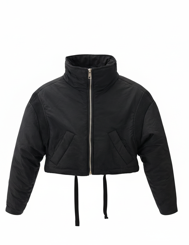 Crop Zip Up Puffer Jacket