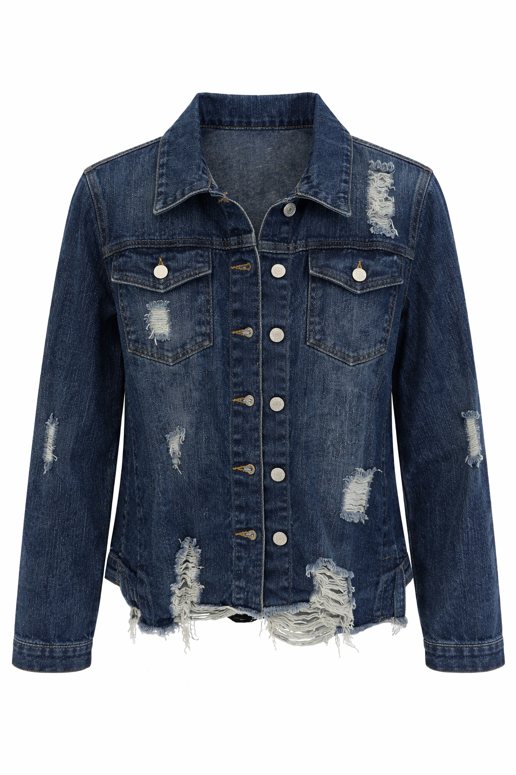 Distressed Pocket Jean Jacket