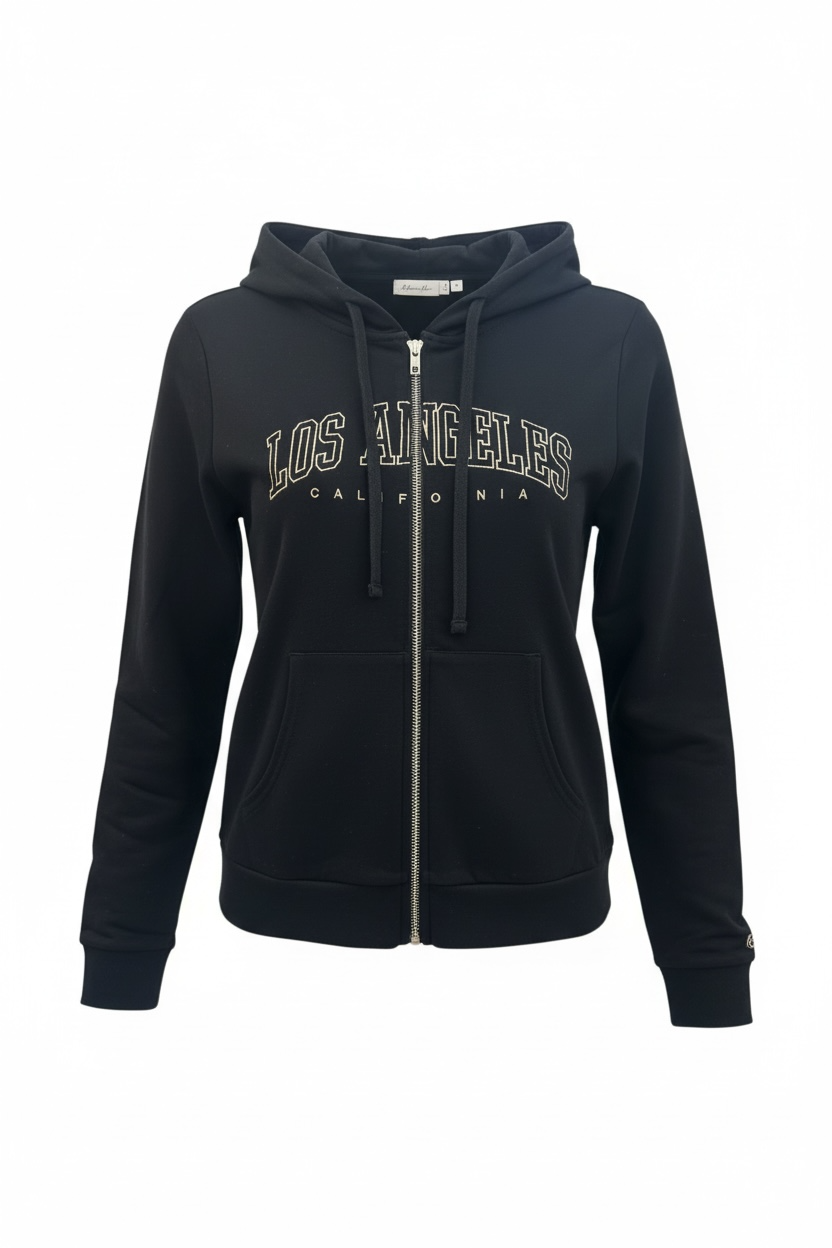 Embroidered LA Zip Up Hoodie