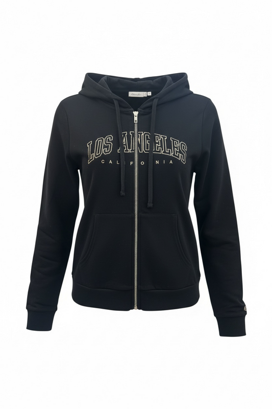 Embroidered LA Zip Up Hoodie