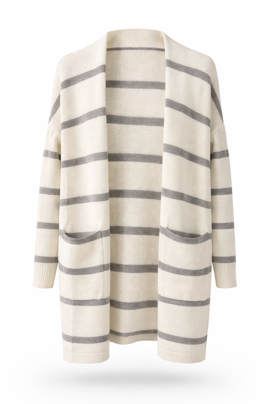 Grey Stripe Cardigan