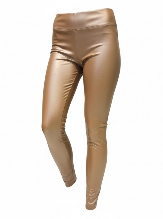 Brown Leather Leggings