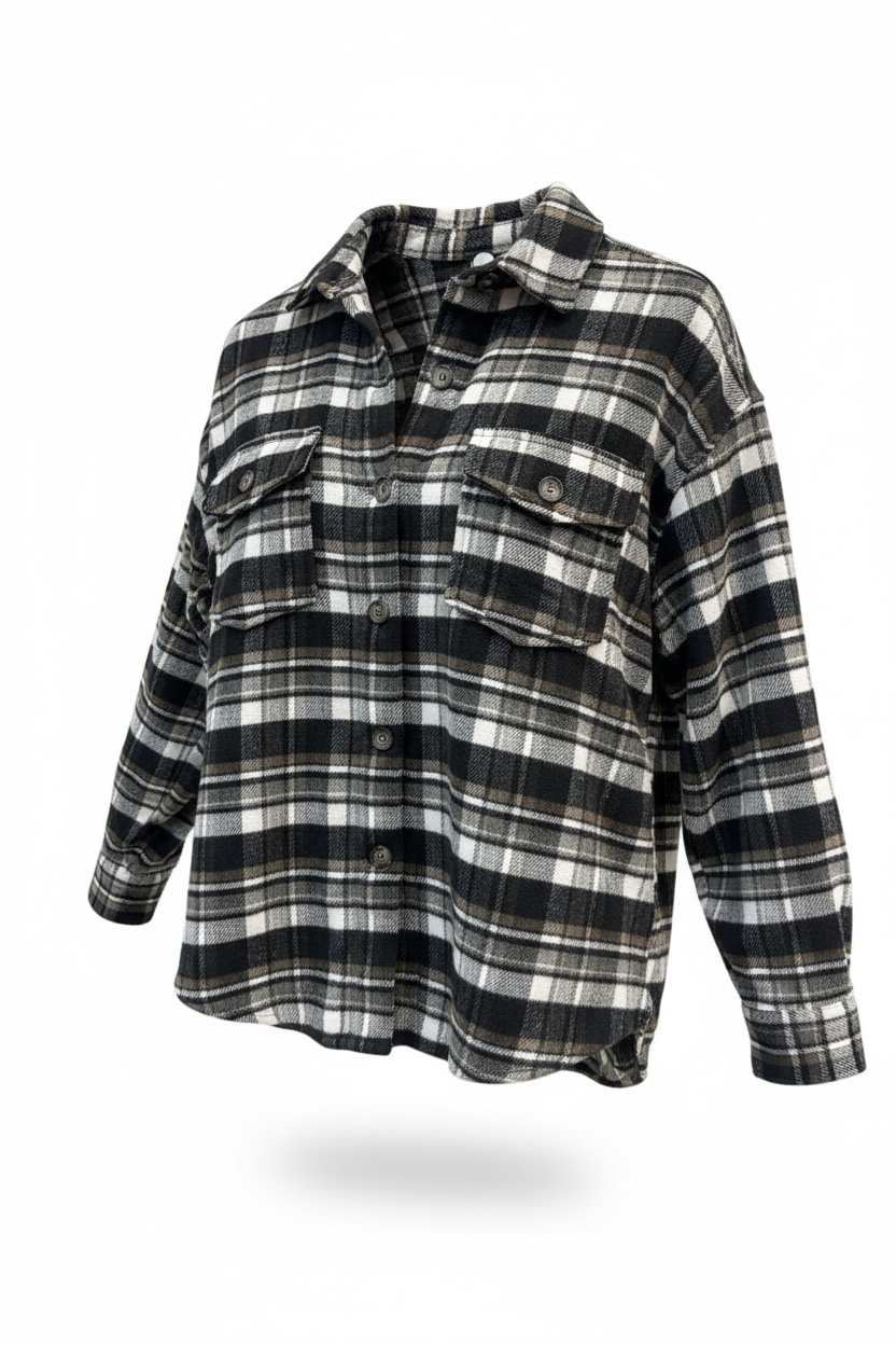 Plaid Olive Shacket