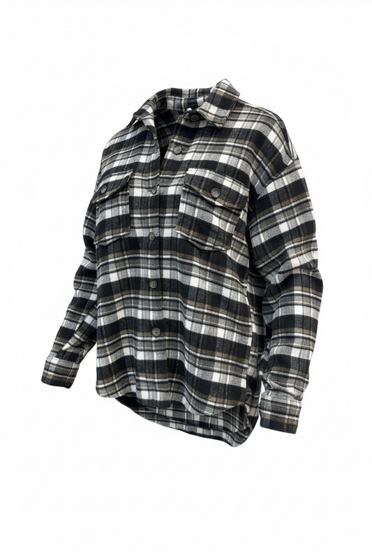 Plaid Olive Shacket