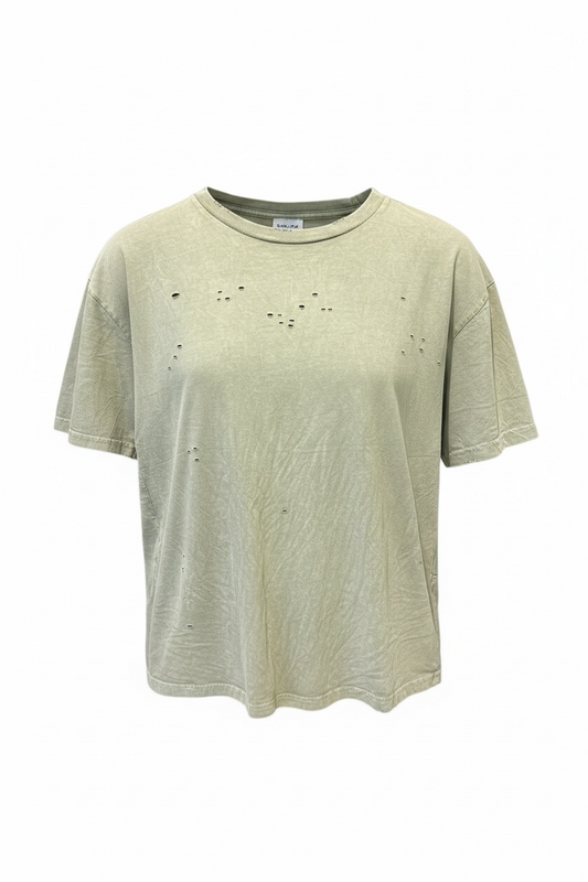 Olive Acid Wash T-Shirt