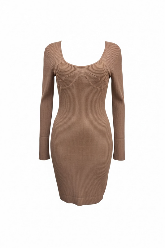 Rib Bustier Sweater Dress