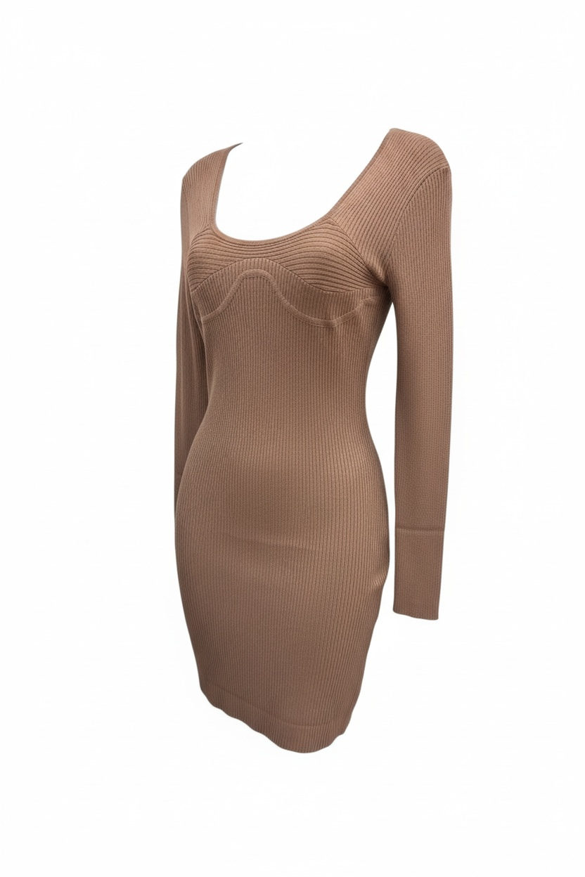 Rib Bustier Sweater Dress