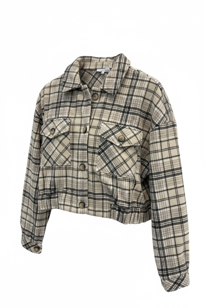 Cropped Plaid Shacket