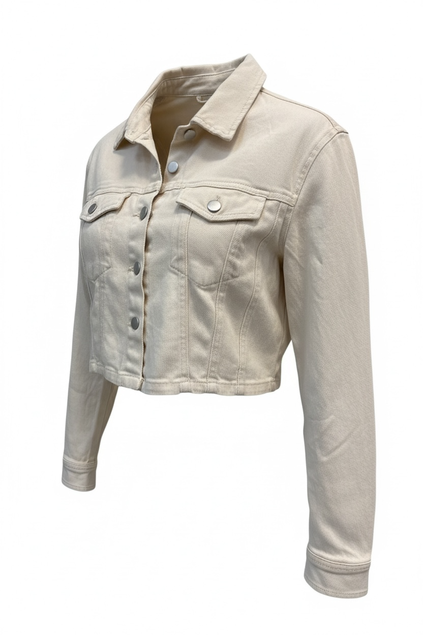 Nude Tie Back Jean Jacket