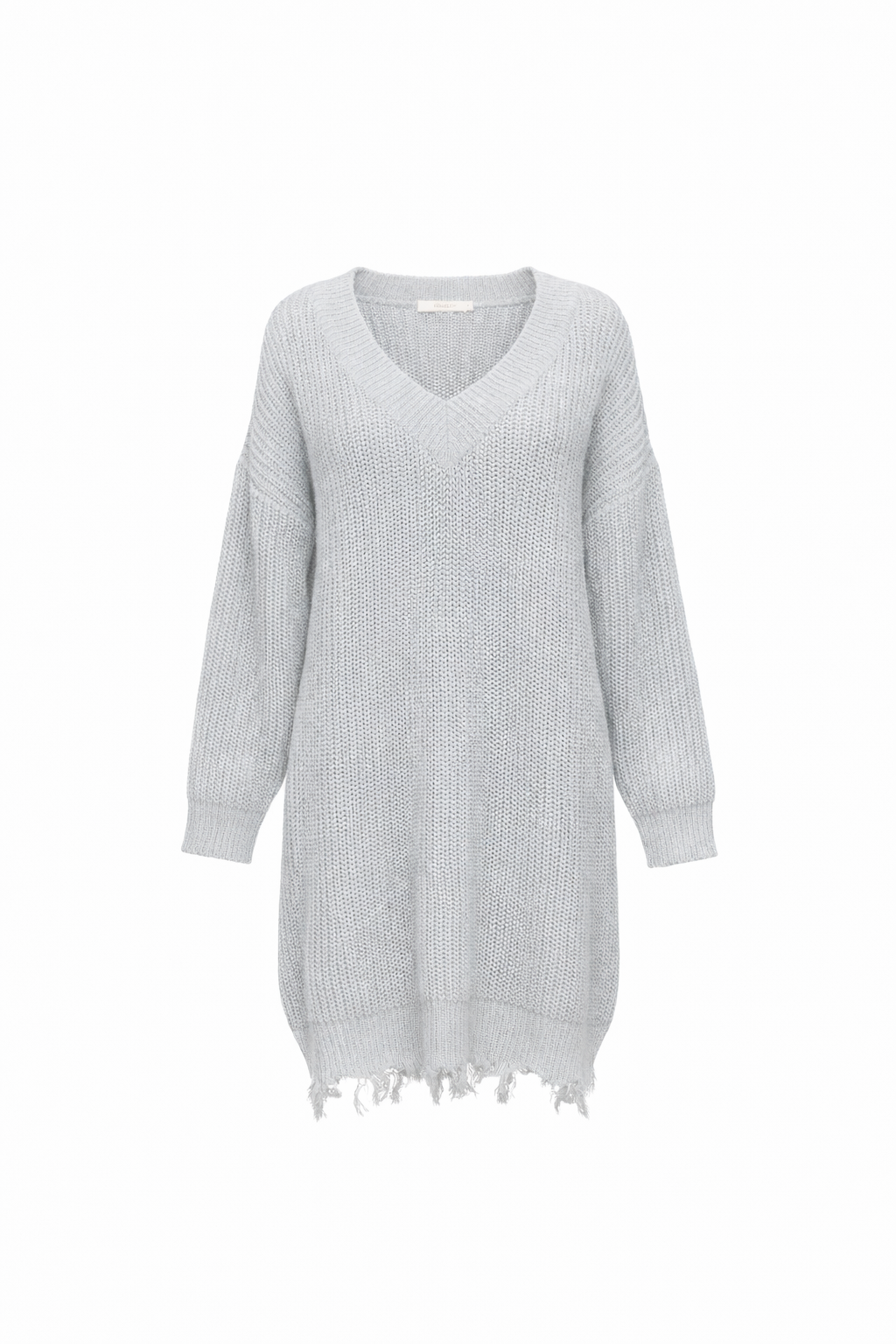Fringe Knit Sweater Dress
