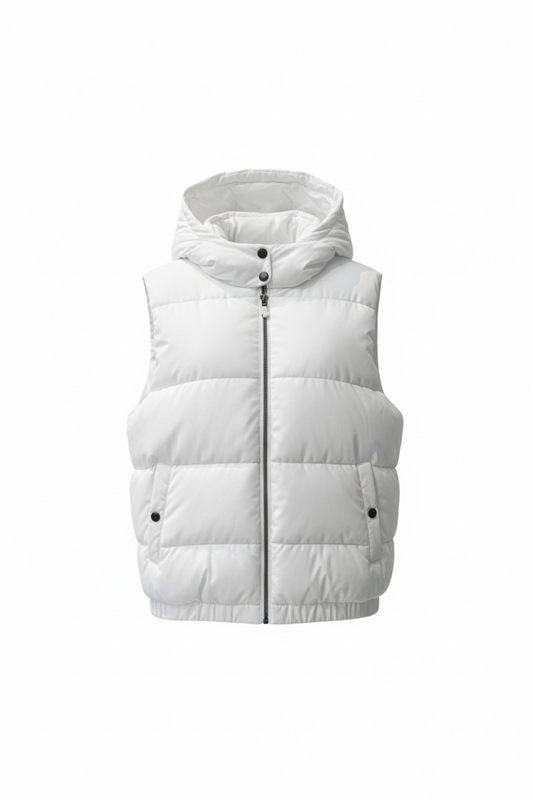 White Hooded Vest