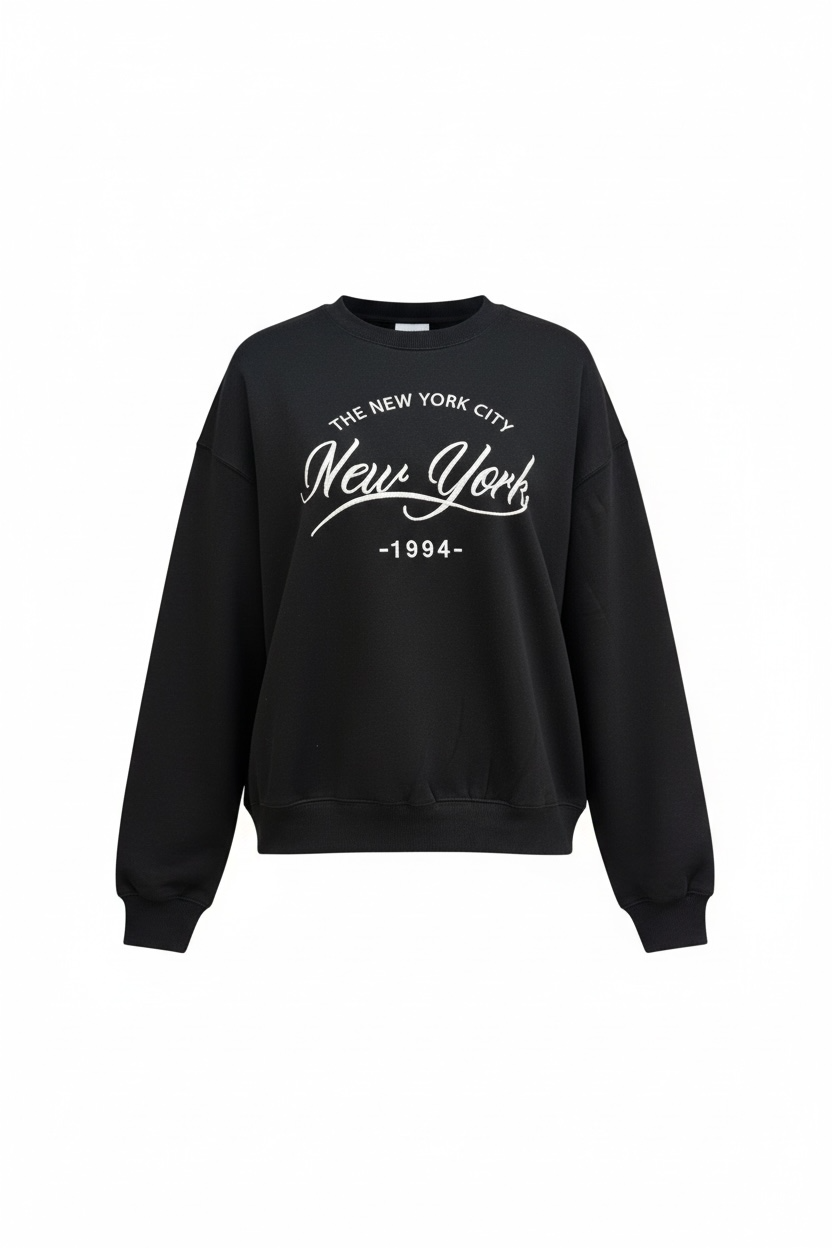 New York Embroidered Pullover