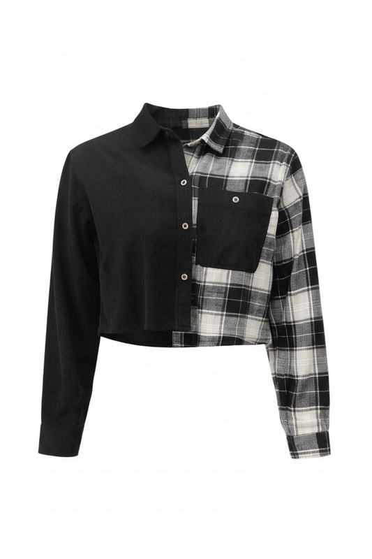 Crop Half Half Flannel