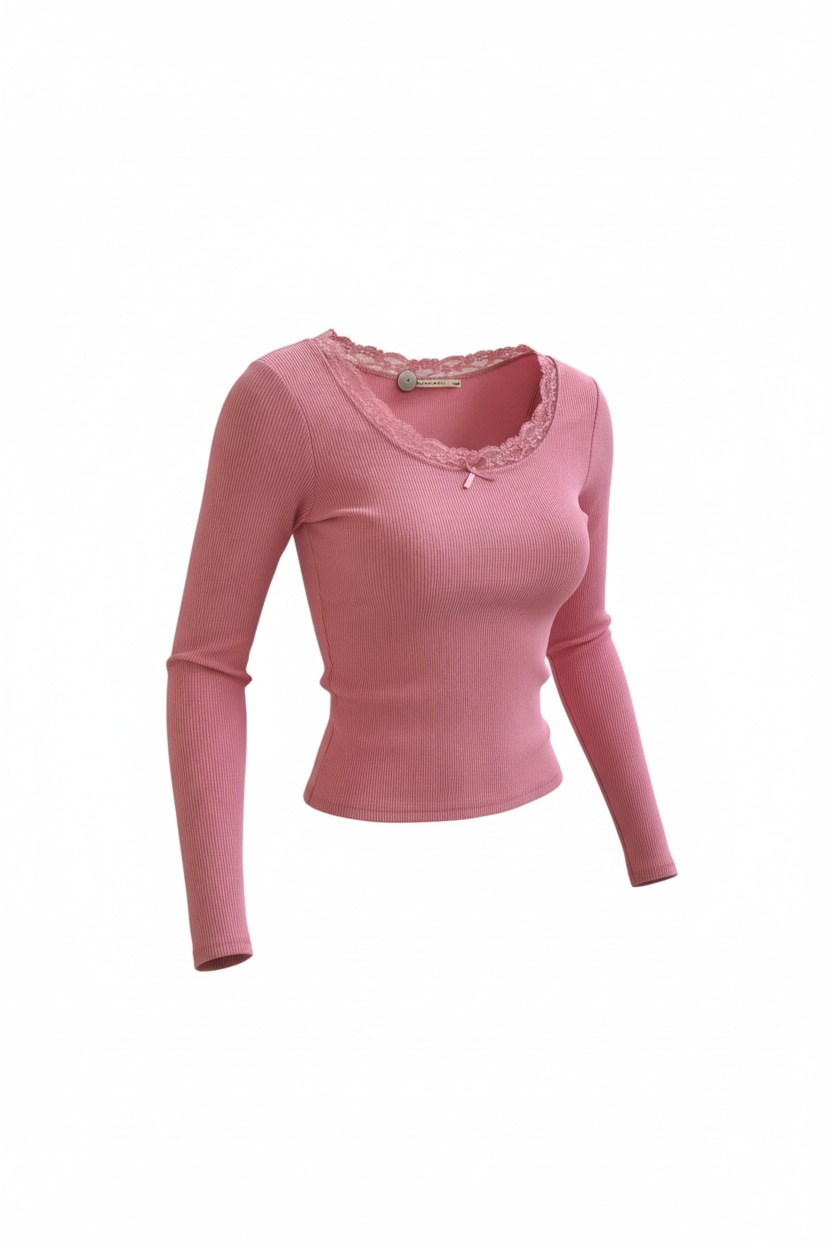 Lace top Basic Long Sleeve