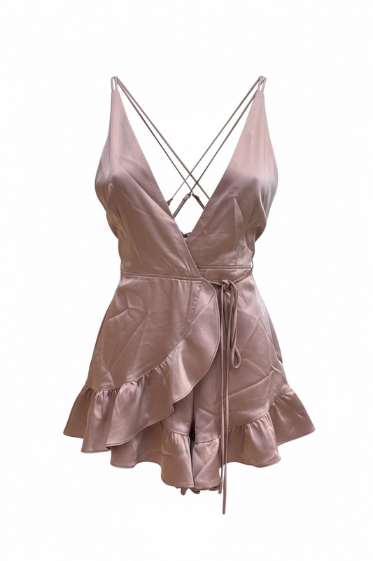 Silk Wrap Romper