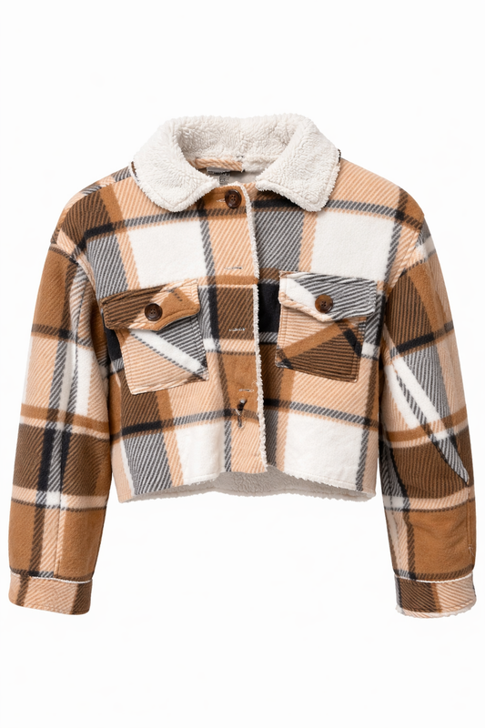 Fleece lined cropped flannel