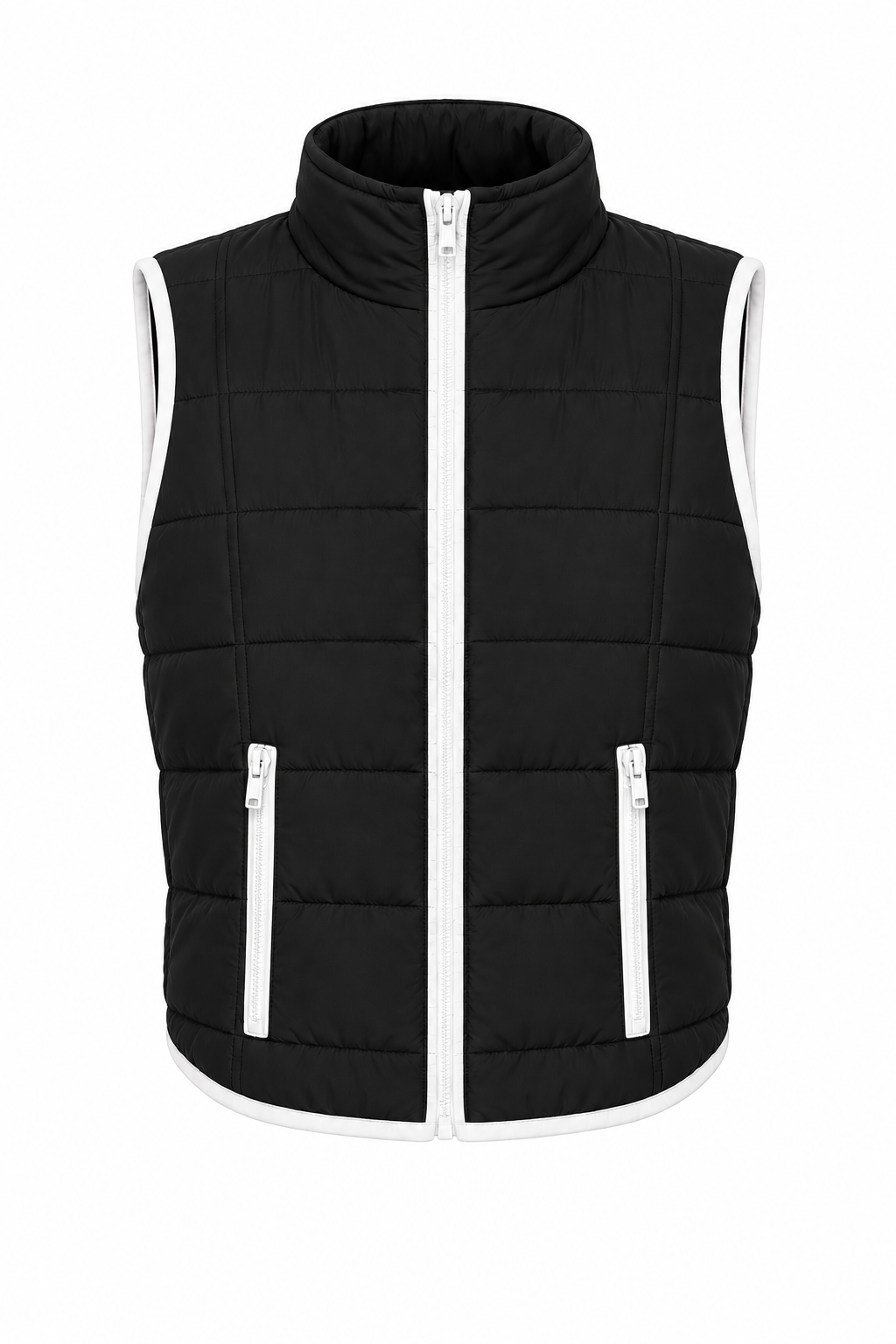 Contrast Trim Packable Vest
