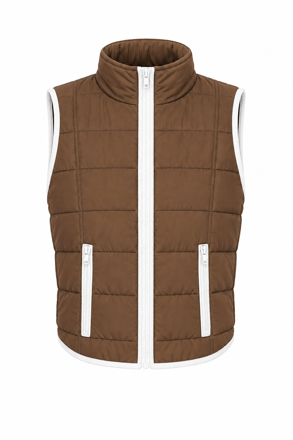 Contrast Trim Packable Vest