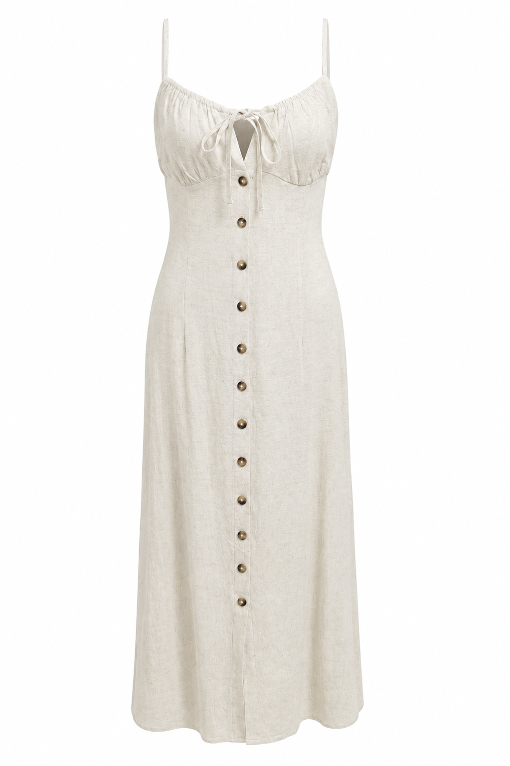 Linen Button Maxi Dress