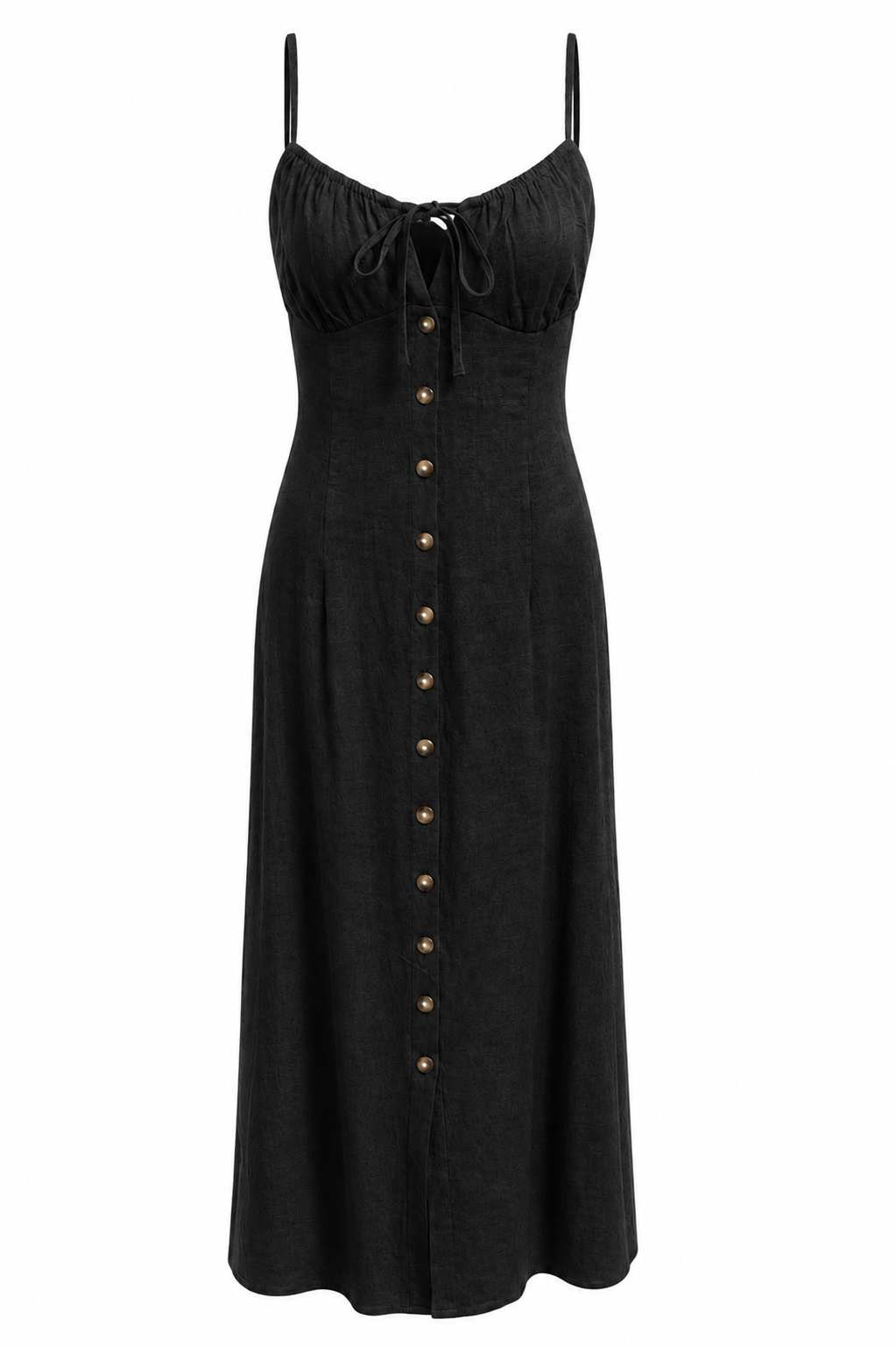 Linen Button Maxi Dress