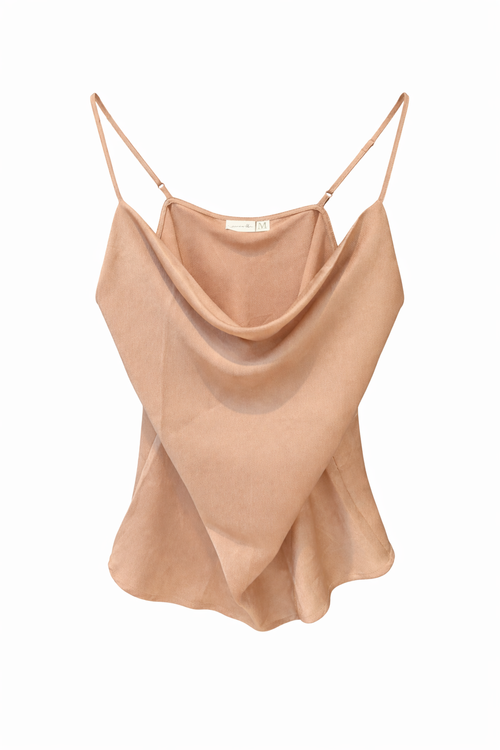 Silk Cowl Neck Tank Top