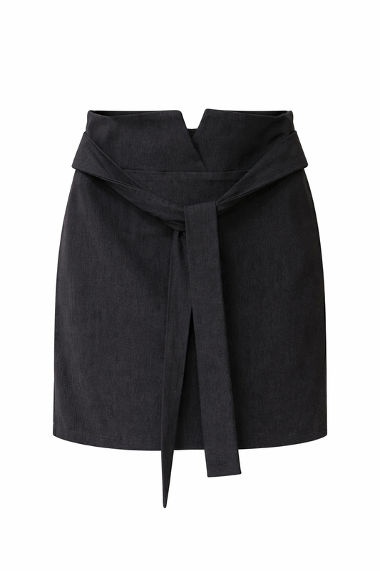Waist Tie Bengaline Skirt