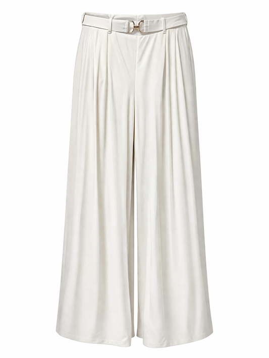 Double-Layered Belted Pants