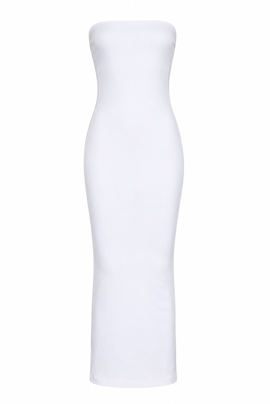 Strapless Ripped Maxi Dress
