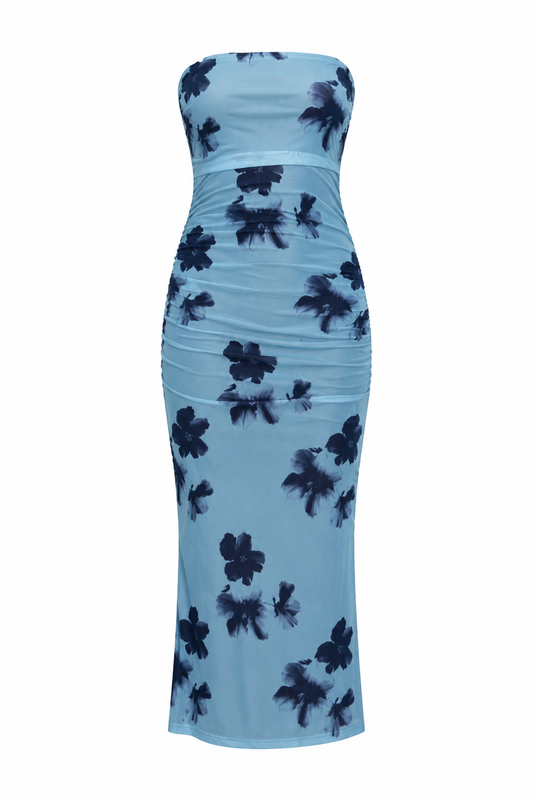 Strapless Floral Maxi